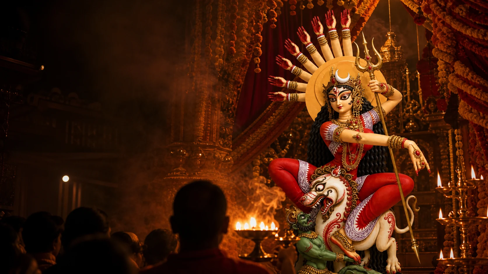 Aarti lamps for Maha Ashtami