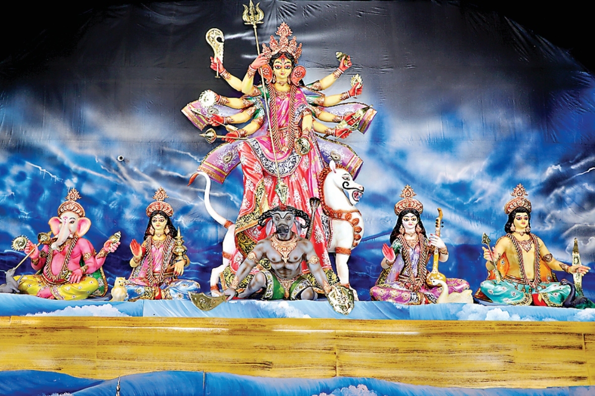 Bharat Mata themed Maa Bhavani darbar at Ranchi Railway Station in 2023